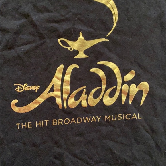 Disney Aladdin the Musical Black t shirt w Gold - Picture 3 of 4